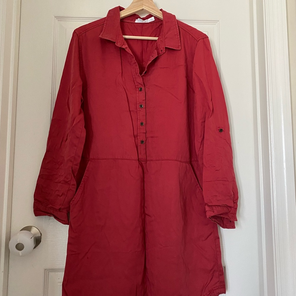 Red time and tru dress